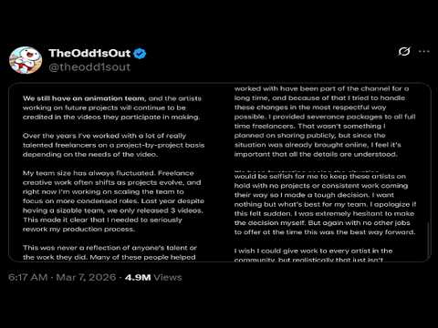 TheOdd1sOut Situation is Sad