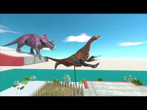 Who Can Avoid Falling Spikes From Above - Animal Revolt Battle Simulator
