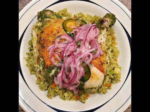 Arroz con Pollo🍗🍚 w/ Salsa Criolla 🧅🌶 Peruvian Chicken & Rice 🥘 One Pot Dinner