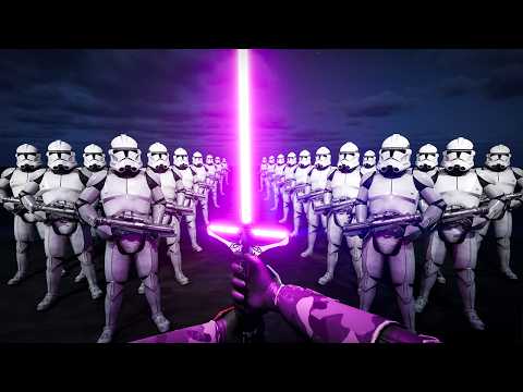 1 Jedi vs 100 Clones - Blade and Sorcery Mods