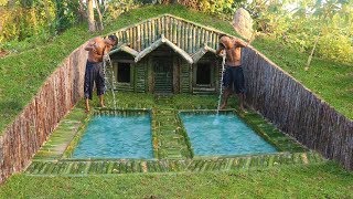 Build House Under The Wood roots & Add Two Swimming Pool
