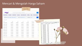 Harga Saham ( IDX &amp; Yahoo Finance) - Mengolah &amp; mencari data