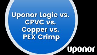 Uponor Logic contre sertissage en PVC-C vs. cuivre vs. PEX