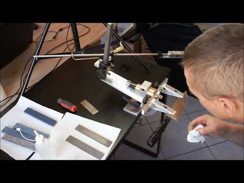 Заточка японского кухонника VG-MAX на устройстве Казак ПРО.