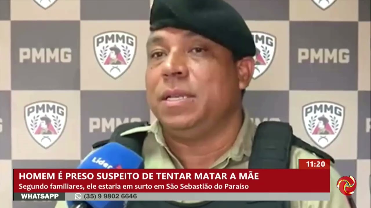 Homem é preso suspeito de tentar matar a própria mãe em São Sebastião do Paraíso