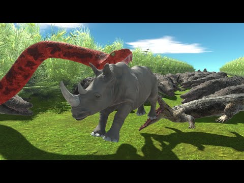 [ Dangerous Forest ] Run Away from Purussaurus to McDonald's - Animal Revolt Battle Simulator