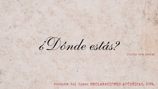 Dónde Estás? Lyrics English Translation