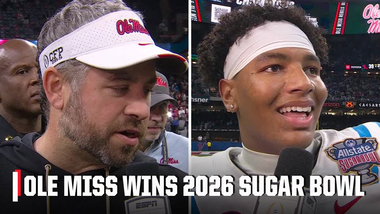 Pete Golding & Trinidad Chambliss react to Ole Miss winning Sugar Bowl🔥 | ESPN College Football