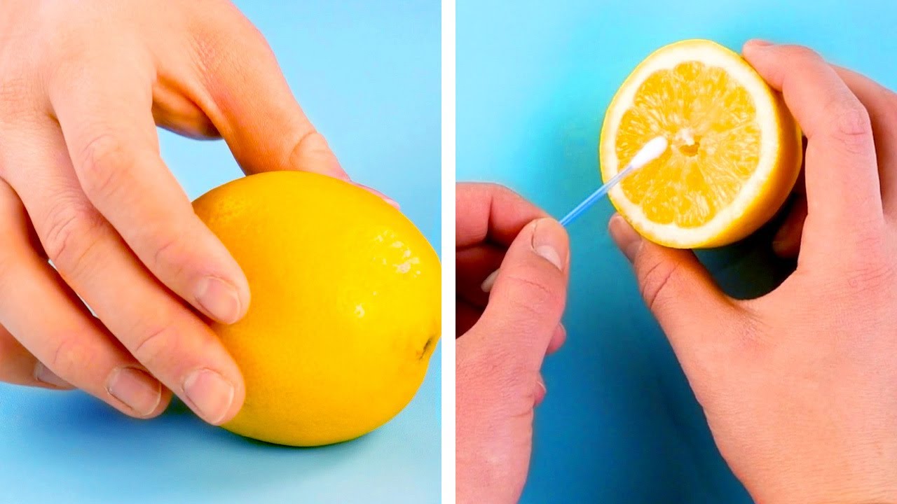 Rub Cotton Swabs On A Lemon - These Are The 12 Best Lemon Hacks - Cleverly