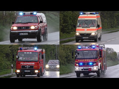 (FEU 2Y - FEUER IN WÄSCHEREI IN SCHUBY!) Einsatzfahrten Feuerwehren Kreis Schleswig-Flensburg!