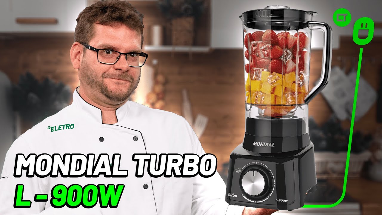 Miniatura da avaliação em vídeo de Liquidificador Mondial Turbo Full L-900 FR 900W 110V