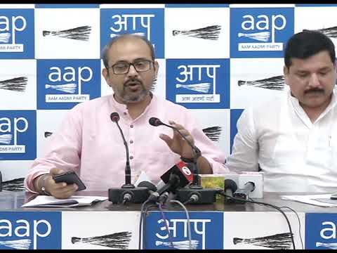 AAP Leader Dilip Pandey led by MP Sanjay Singh Briefs on 4 Years of Modi Govt