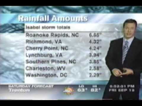 Weather Channel clip 650PM-655PM Friday September 19 2003 - Hurricane Isabel