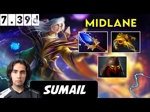 Sumail Invoker Midlane - Dota 2 patch 7.39d Pro player Gameplay