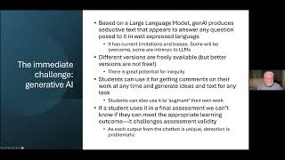 Assessment in an age of generative AI