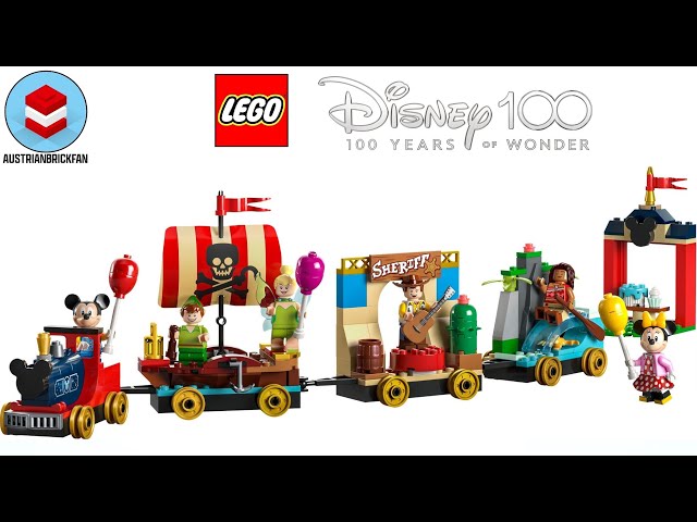 Vídeo relacionado con LEGO 43212 Disney Tren Homenaje a Disney, Juguete con Carrozas de Vaiana, Peter Pan y Toy Story, Figuras de Mickey y Minnie Mouse para Niños y Niñas de 4+ Años, Set del 100 Aniversario
