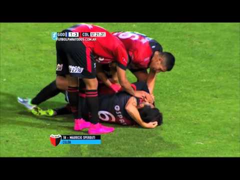 Gol de Sperduti. Godoy Cruz 1 - Colón 3. Fecha 29. Primera División 2015. FPT.