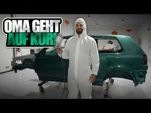 Omagolf wird KOMPLETT neu lackiert 😳💚 Original bleibt ORIGINAL!