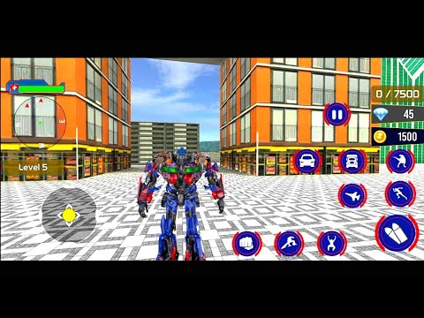 Police Truck Robot Game - Dino Robot Car Games 3D - Android Gameplay Part 2