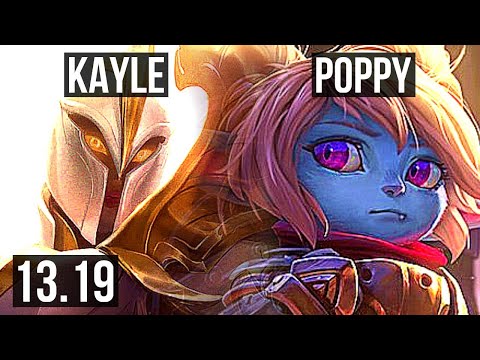 KAYLE vs POPPY (TOP) | Rank 1 Kayle, 700+ games, 5/1/0 | TR Challenger | 13.19