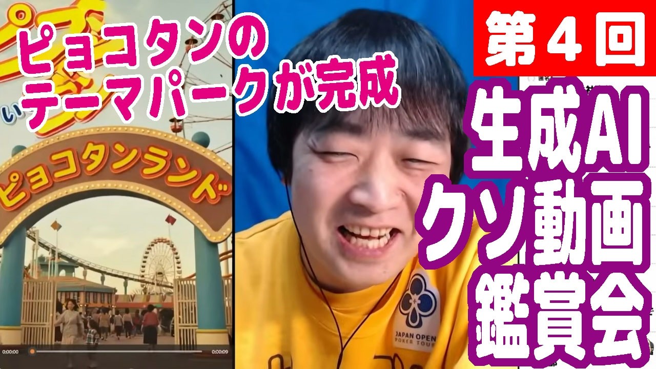 【第4回・ピョコタンの生成AIクソ動画鑑賞会】ピョコタンランドに新アトラクションぞくぞく！
