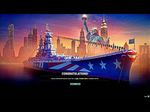 Building of the USS PUERTO RICO (World of Warships)