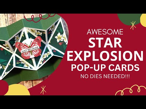 POP-UP Star EXPLOSION Cards | NO DIES NEEDED!!!