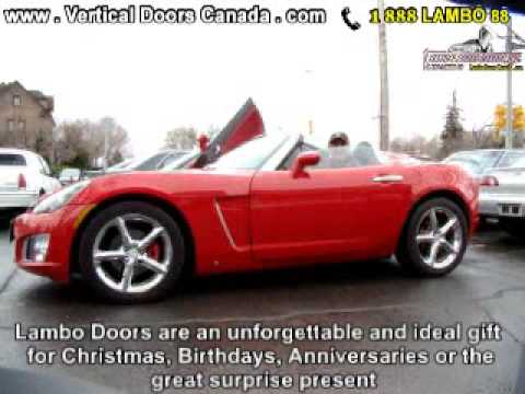 Saturn Sky Red Vertical Doors Lambo Doors VDI LSD Vertical Doors Canada Inc