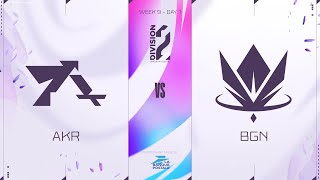 LFL Division2 Spring Split 2023 - W9D1 - AKR vs BGN
