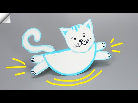Cute Paper CAT Moving paper toys Paper crafts