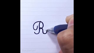 How to Write Letter R r in Cursive Writing for Beginners | French Cursive Handwriting