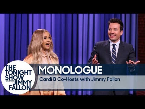 Co-Host Cardi B Tells Jokes In Jimmy's Monologue