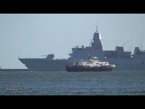 ROYAL NETHERLANDS NAVY HNLMS DE ZEVEN PROVINCIEN F802 IN PLYMOUTH SOUND - 21st October 2021