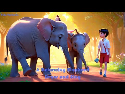 🐘​A Balancing elephant | Nursery rhymes | Draw and Sing | Pulu Ventures