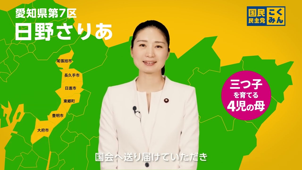 日野さりあからのお願い 【愛知県第7区│国民民主党】