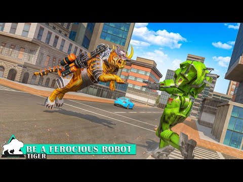 Flying Tiger Robot Attack: Flying Bike Robot Game video | Robot 2021 gameplay | 3D robot gameplay