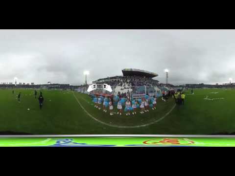 "Video 360 - Recibimiento Rollitos y Humo  Atlético Tucumán" Barra: La Inimitable &bull; Club: Atlético Tucumán