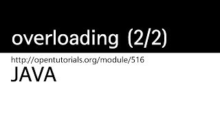 Java - overloading (2/2)