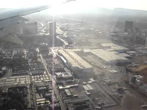 Flying into Las Vegas. Hardest landing ever!!