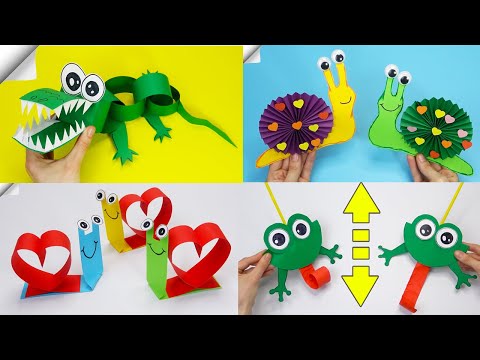 6 DIY paper crafts Moving paper TOYS Easy paper crafts