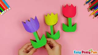 Paper Roll Flowers Craft for Kids