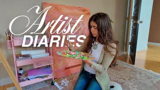 Artist Diaries 🎨🧺✷ Art Studio Reset, Refreshing My Small Business Website & Painting!