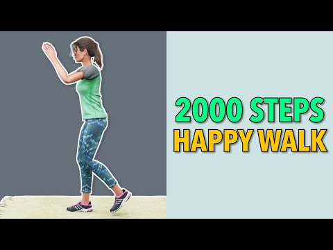 2000 Steps Walking Workout: 1 Mile Happy Walk At Home