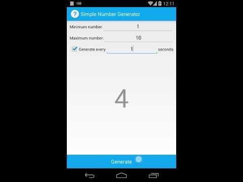 Simple Number Generator Video
