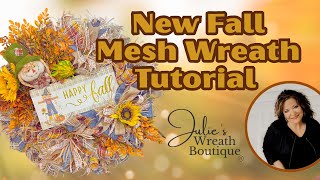Make a Stunning Fall Mesh Wreath | How to Make a Mesh Wreath | How to Make a Fall Wreath