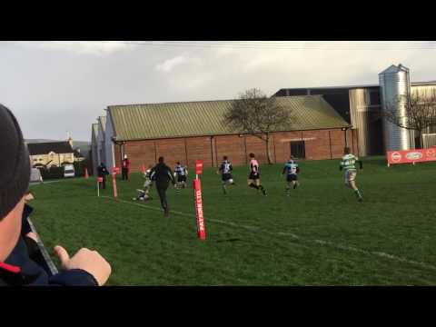 14.1.17 Omagh Accies v Dromore, Stewart McCain try