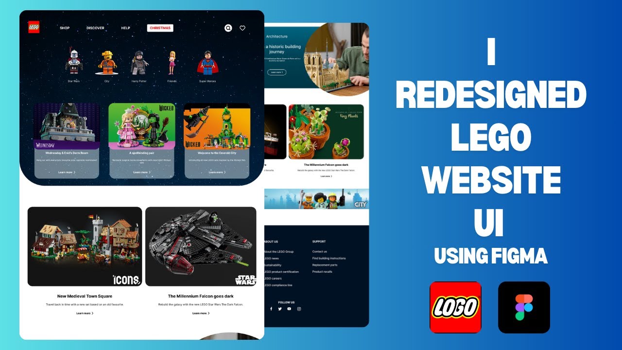I Redesigned LEGO Website UI using Figma!