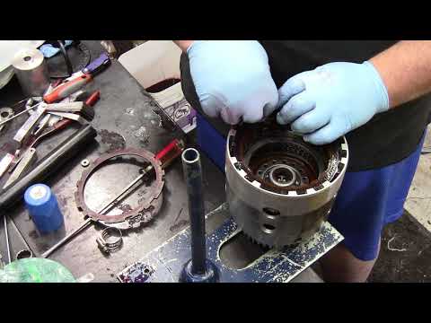 Installing the Overrun, Forward, and 3-4 clutches in our Input Housing on the 4L60e rebuild project