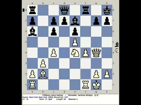 Pillsbury, Harry Nelson vs Showalter, Jackson Whipps | New York Chess 1893, USA