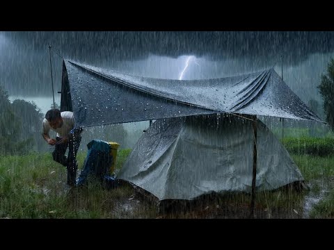 POURING RAIN‼️ 5 DAYS Camping in heavy rain ALL DAYS